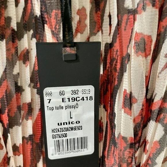 Floral Lace Trim Blouse - Red and Black - Picture 7 of 10